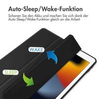 imoshion Trifold Hardcase Klapphülle Apple iPad 9 (2021) 10.2 Zoll / iPad 8 (2020) 10.2 Zoll / iPad 7 (2019) 10.2 Zoll - Schwarz
