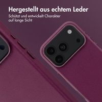 Accezz MagSafe Leather Backcover Apple iPhone 18 Pro / 17 Pro - Heath Purple