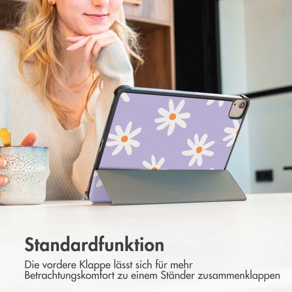 imoshion Design Trifold Klaphülle Apple iPad 11 (2025) 11 Zoll A16 / iPad 10 (2022) 10.9 Zoll - Flowers Distance