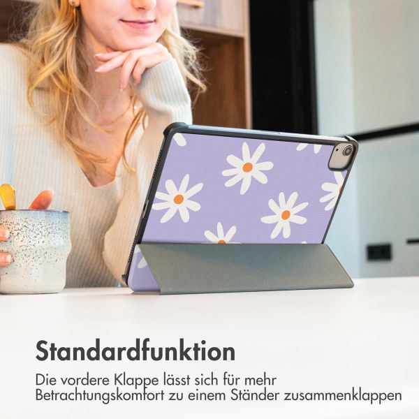 imoshion Design Trifold Klapphülle für das iPad 11 (2025) 11 Zoll / iPad 10 (2022) 10.9 Zoll - Flowers Distance