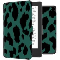 imoshion Design Slim Hard Case Klapphülle für das Tolino Shine 4 - Green Leopard