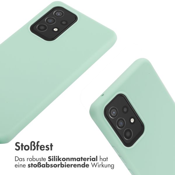 imoshion Silikonhülle mit Band für das Samsung Galaxy A53 - Mintgrün