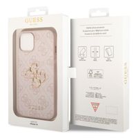 Guess 4G Metal Logo Back Cover für das iPhone 14 - Rosa