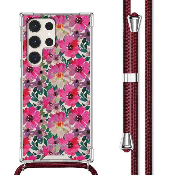 imoshion Design Hülle mit Band Samsung Galaxy S23 Ultra - Flower Water