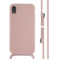 imoshion Silikonhülle mit Band für das iPhone Xr - Sand Pink