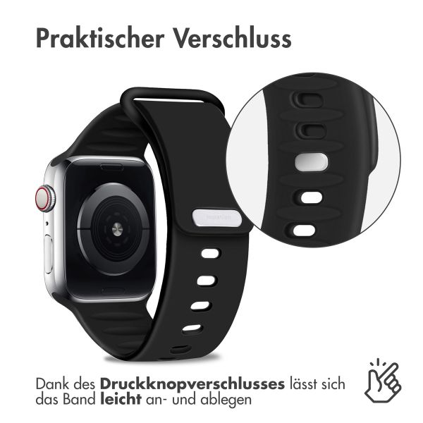 imoshion Silikonband für das Apple Watch Series 1-9 / SE - 38/40/41 mm / Series 10 - 42 mm - Schwarz