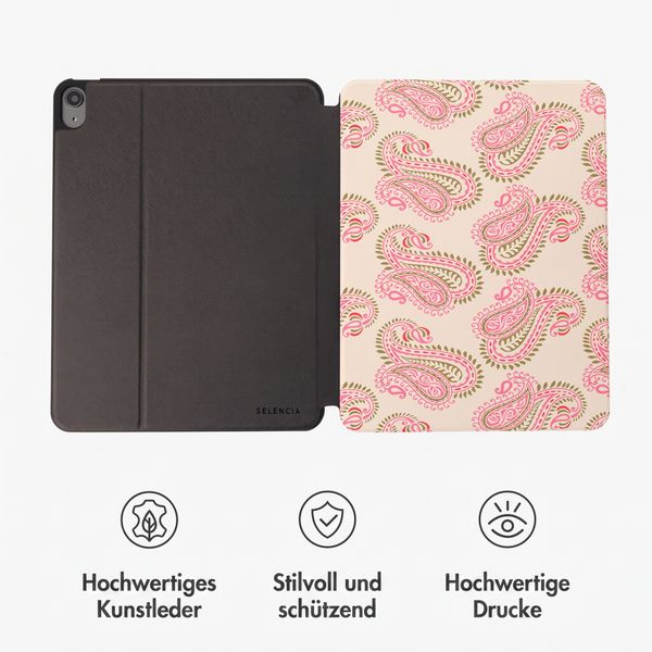 Selencia Vivid Klapphülle Apple iPad 11 (2025) 11 Zoll A16 / iPad 10 (2022) 10.9 Zoll - Paisley Blush