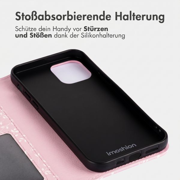 imoshion Design Klapphülle Apple iPhone 12 (Pro) - Pink Bazaar Flowers