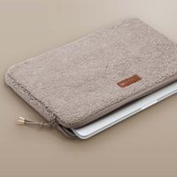 Selencia Teddy Laptop Hülle 15-16 Zoll - Laptop Sleeve - Sand