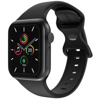 imoshion Silikonband⁺ für die Apple Watch Series 1 bis 10 / SE / Ultra (2) (44/45/46/49 mm) - Schwarz - Größe M/L