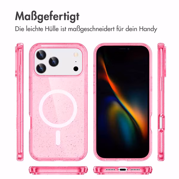 imoshion Sparkle Back Cover mit MagSafe Apple iPhone 17 Pro Max - Rosa