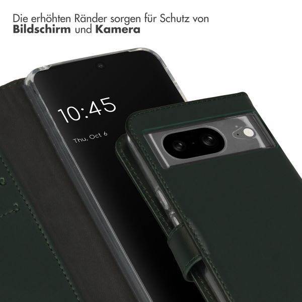 Selencia Echtleder Klapphülle für das Google Pixel 8 - Grün