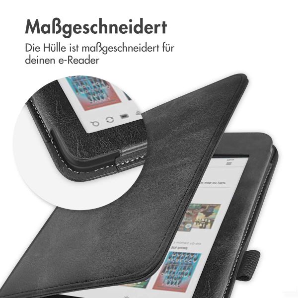 imoshion Klapphülle Sleepcover mit strap und stand für das Kobo Clara Colour / Kobo Clara BW - Schwarz