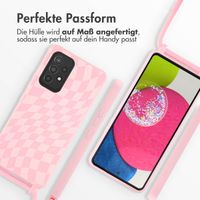 imoshion Silikonhülle design mit Band für das Samsung Galaxy A53 - Retro Pink