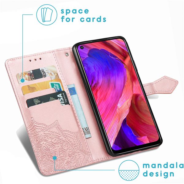 imoshion Mandala Klapphülle für das Oppo A74 (5G) / A54 (5G) - Rosé Gold