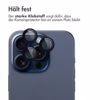 imoshion 2er-Pack Objektivschutz für Kamera für das Apple iPhone 15 Pro / 15 Pro Max - Blue Titanium
