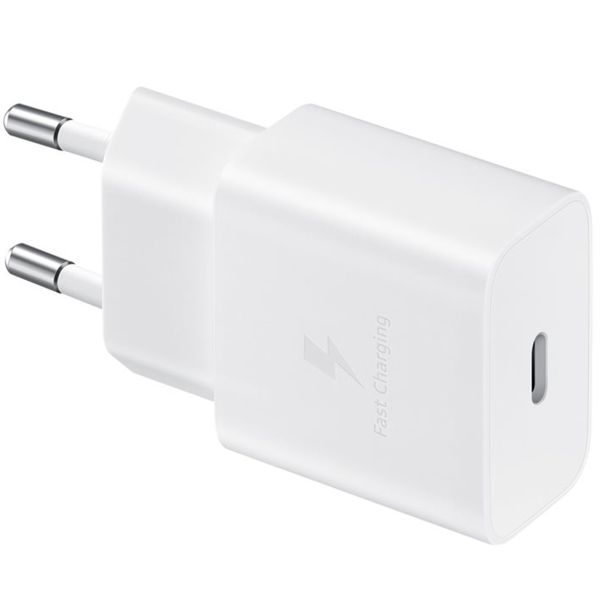 Samsung Original Power Adapter mit USB-C-Kabel - Ladegerät - USB-C-Anschluss - Fast Charger - 15 Watt - 1 m - Weiß