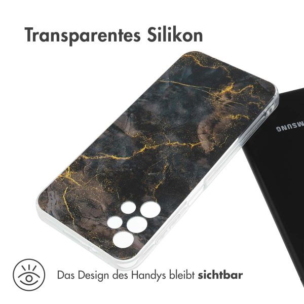 imoshion Design Hülle für das Samsung Galaxy A13 (4G) - Black Marble