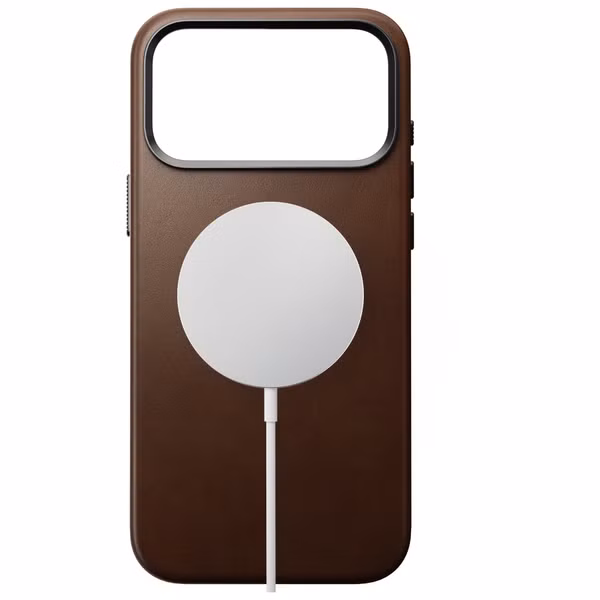 Nomad Traditional Leather Backcover mit MagSafe Apple iPhone 18 Pro Max - Brown