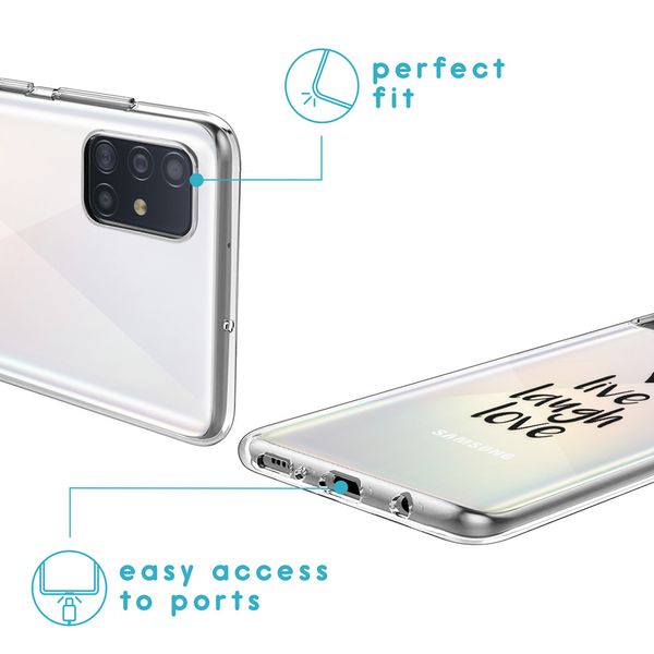 imoshion Design Hülle Galaxy A51 - Live Laugh Love - Schwarz