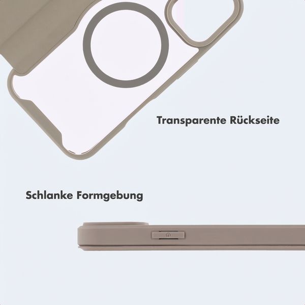 imoshion Transparente Bookcase mit MagSafe Apple iPhone 14 / 13 - Beige