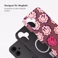 Selencia Vivid Rückabdeckung mit MagSafe iPhone 16 - Wavy Smiley Pink