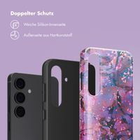 Selencia Vivid Back Cover Samsung Galaxy S24 - Fresh Paint Flower Orange