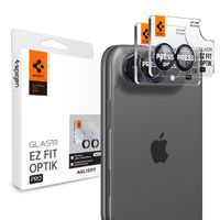 Spigen Optik Pro EZ Fit Lens Protector 2er-Pack Apple iPhone Duo - Black