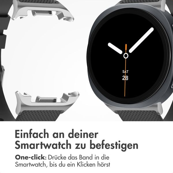imoshion Flexibles Silikonarmband für das Samsung Galaxy Watch 8 (Classic) - 40 / 44 / 46mm - Schwarz