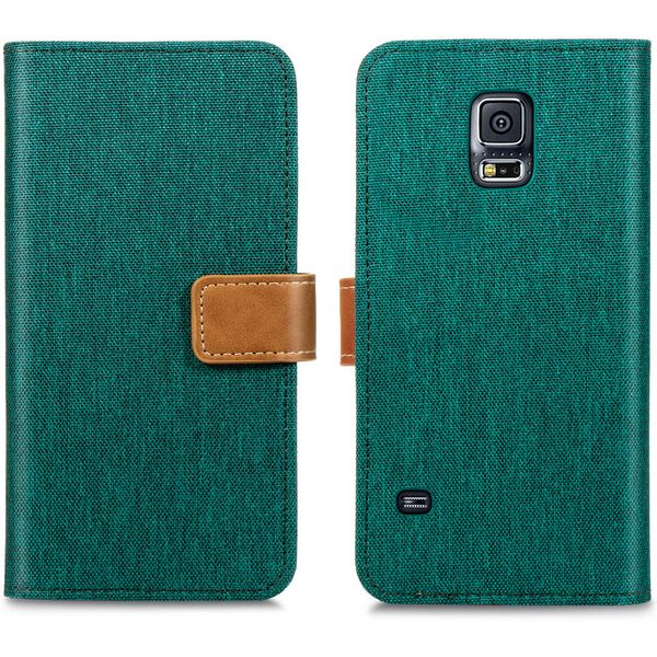 imoshion Luxuriöse Canvas-Klapphülle Samsung Galaxy S5 (Plus) / Neo