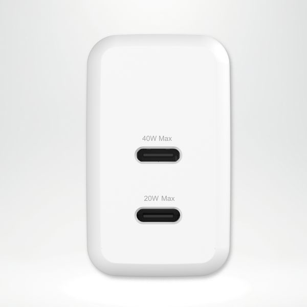 imoshion Wandladegerät - Ladegerät - 2x USB-C - Power Delivery - 40W - Weiß