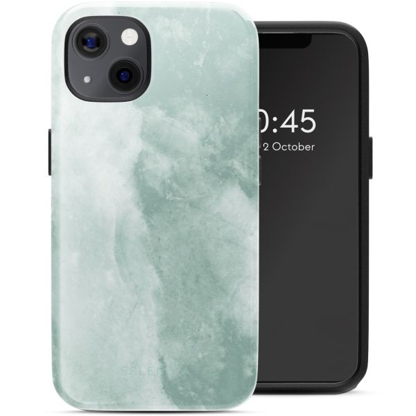 Selencia Vivid Tough Back Cover MagSafe für das iPhone 13 - Marble Grayed Jade