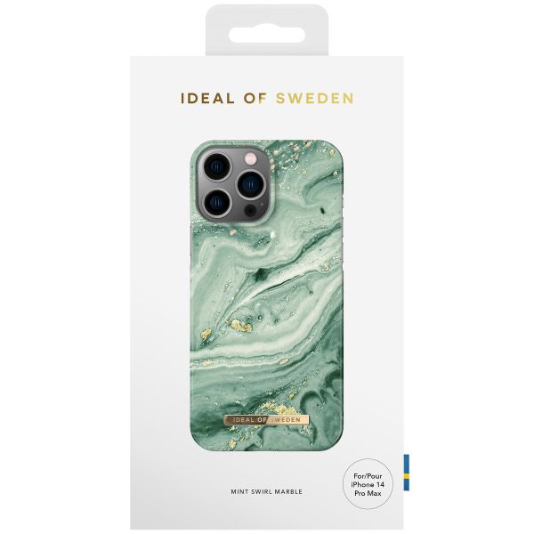 iDeal of Sweden Fashion Backcover für das iPhone 14 Pro Max - Mint Swirl Marble