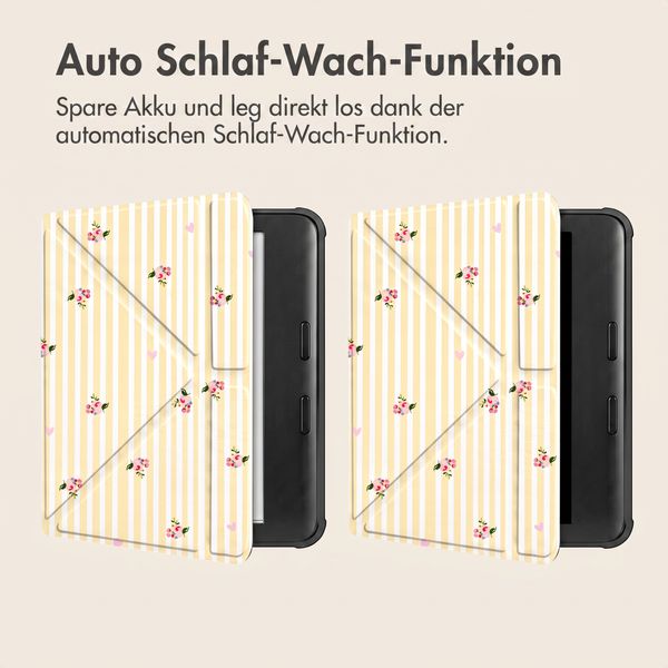 imoshion Design Klappbare Klapphülle Kobo Libra Colour - Garden Stripes