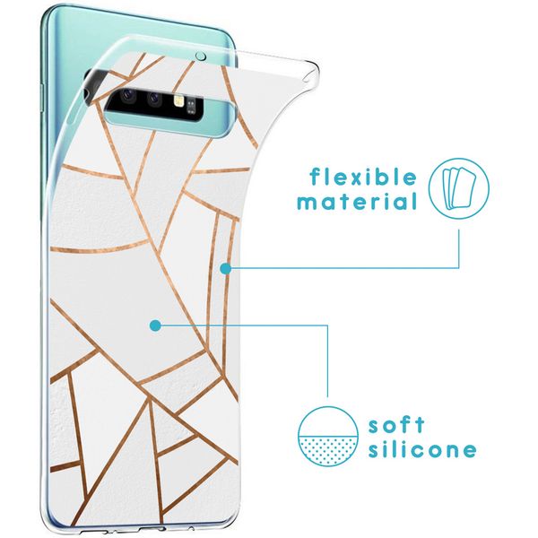 imoshion Design Hülle für das Samsung Galaxy S10 - White Graphic