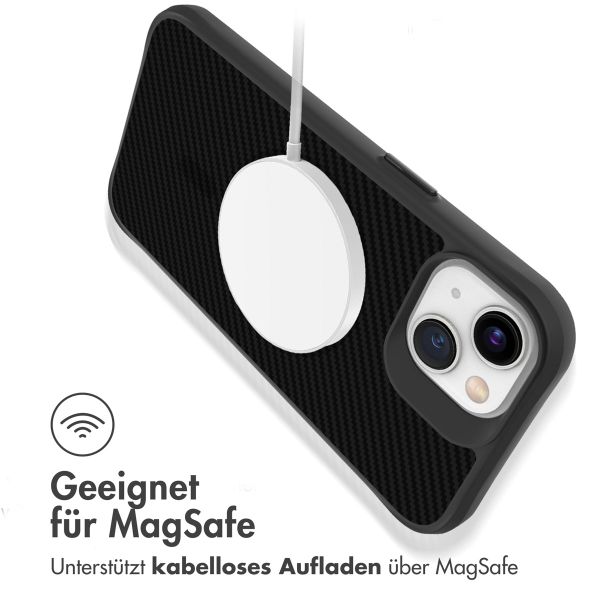 imoshion Rugged Hybrid Carbon Case mit MagSafe Apple iPhone 13 - Schwarz