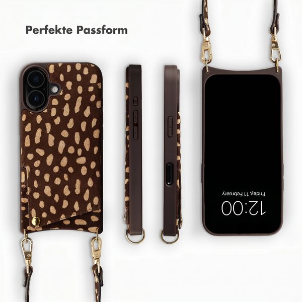 Selencia Nova Echtleder Backcover mit Kartenhalter Apple iPhone 17 - Fawn Chic