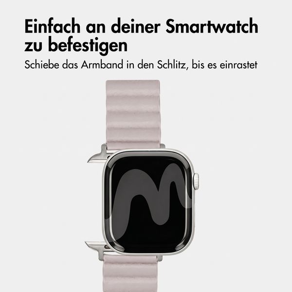 imoshion Magnetisches Kunstlederarmband für Apple Watch | 38/40/41/42 mm - Beige