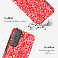 Selencia Vivid Tough Back Cover für das Samsung Galaxy S21 FE - Wild Spots Lipstick