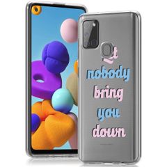 imoshion Design Hülle für das Samsung Galaxy A21s - Quote - Rosa