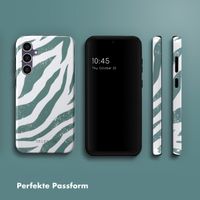 Selencia Vivid Back Cover Samsung Galaxy S23 FE - Colorful Zebra Pine Blue