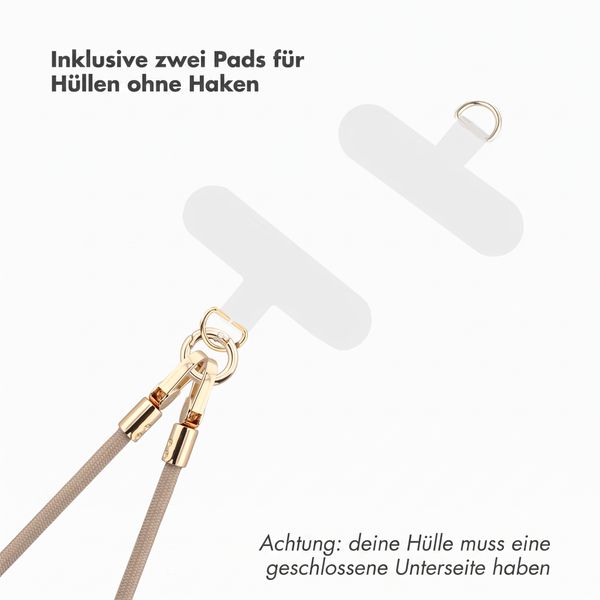 Selencia Universal Handyband mit 2 Haken - verstellbar - Beige