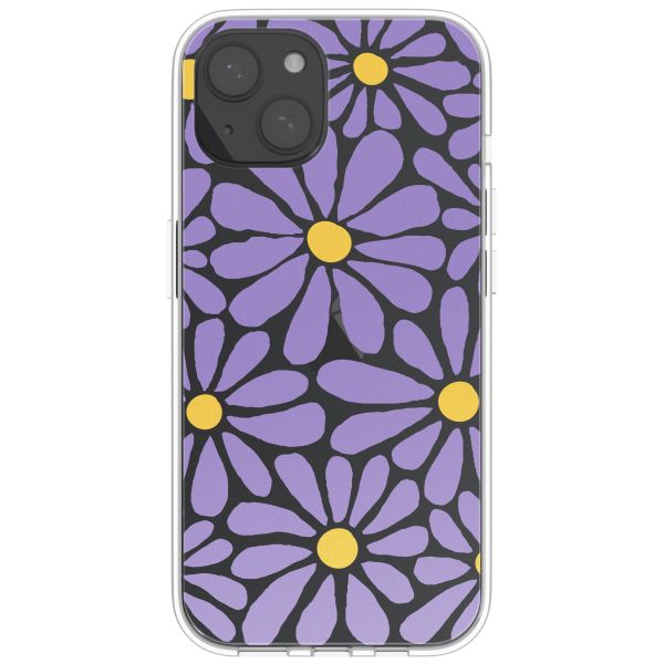 imoshion  Design Hülle für das iPhone 15 - Tropical Violet Flowers Connect