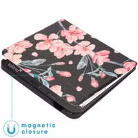 imoshion Design Slim Hard Case Sleepcover mit Stand Tolino Vision 5 - Blossom Watercolor Black
