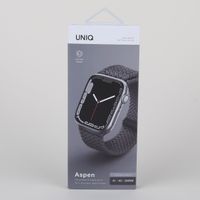 Uniq Aspen Geflochtenes Armband für das  Apple Watch Series 1 t/m 9 / SE (38/40/41 mm) | Series 10 / 11 (42 mm) - Granite Grey