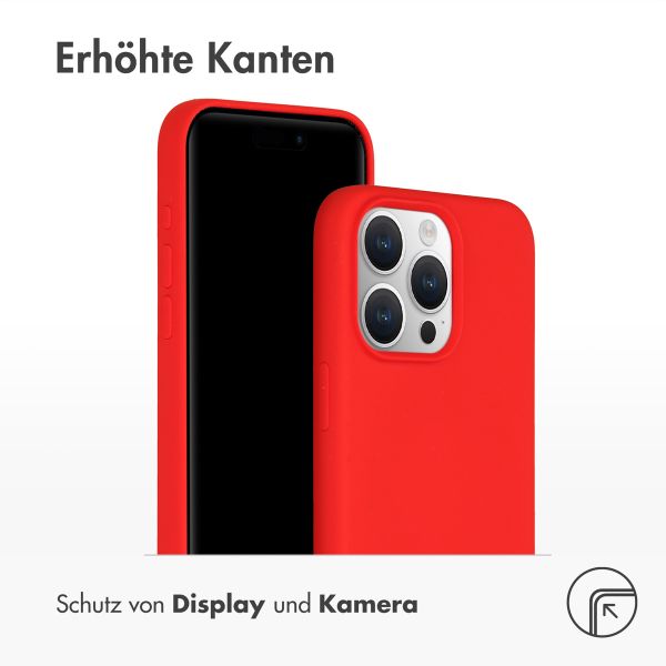 Accezz Liquid Silikoncase für das iPhone 15 Pro Max - Rot