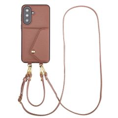 Selencia Sera HandyHülle mit Kordel und Umschlag-Kartenhalter Samsung Galaxy A37 (5G) - Old Pink