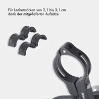 imoshion Aluminium Fahrrad-Handyhalterung - Leichtgewicht - Universal - Schwarz