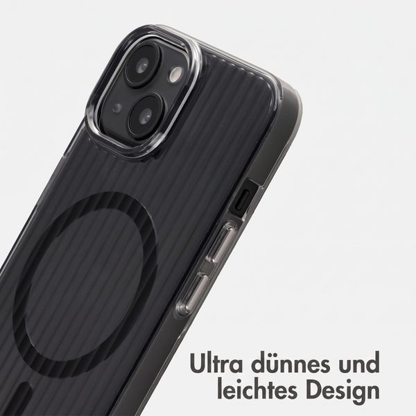 Accezz Lite Backcover mit MagSafe | Fluted | Apple iPhone 14 - Schwarz