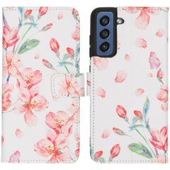 imoshion Design TPU Klapphülle Galaxy S21 FE - Blossom White